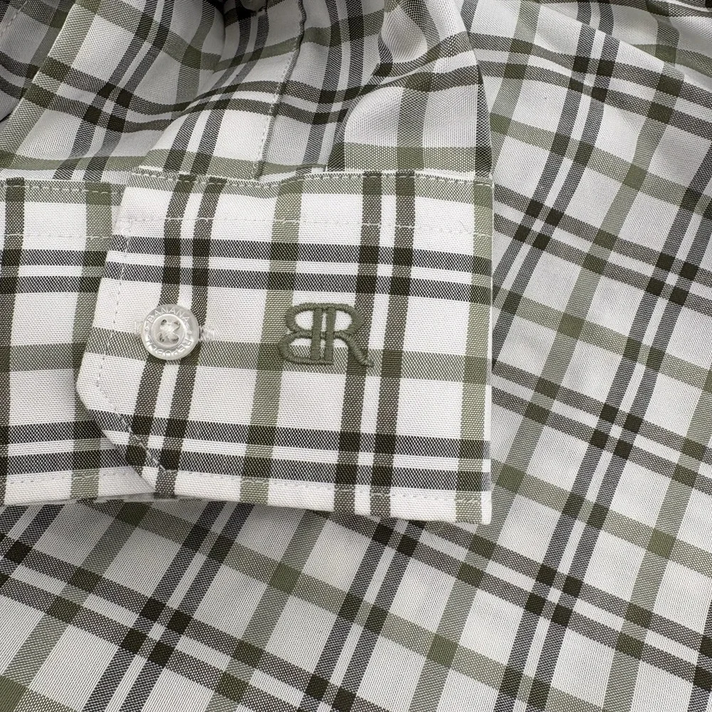 Banana Republic Slim Fit Stripe Button Down Shirt Men's Size XXL‎ Green